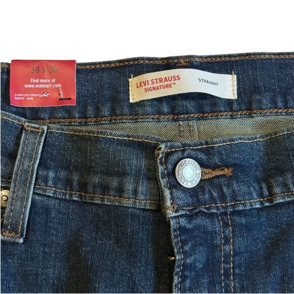 Levi’s Levi Strauss Signature Straight Denim Blue Jeans Men’s Sz 38x30 NWT - Picture 6 of 9